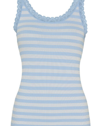 Tim   Simonsen Top Isa Rib Azzurro Bianco