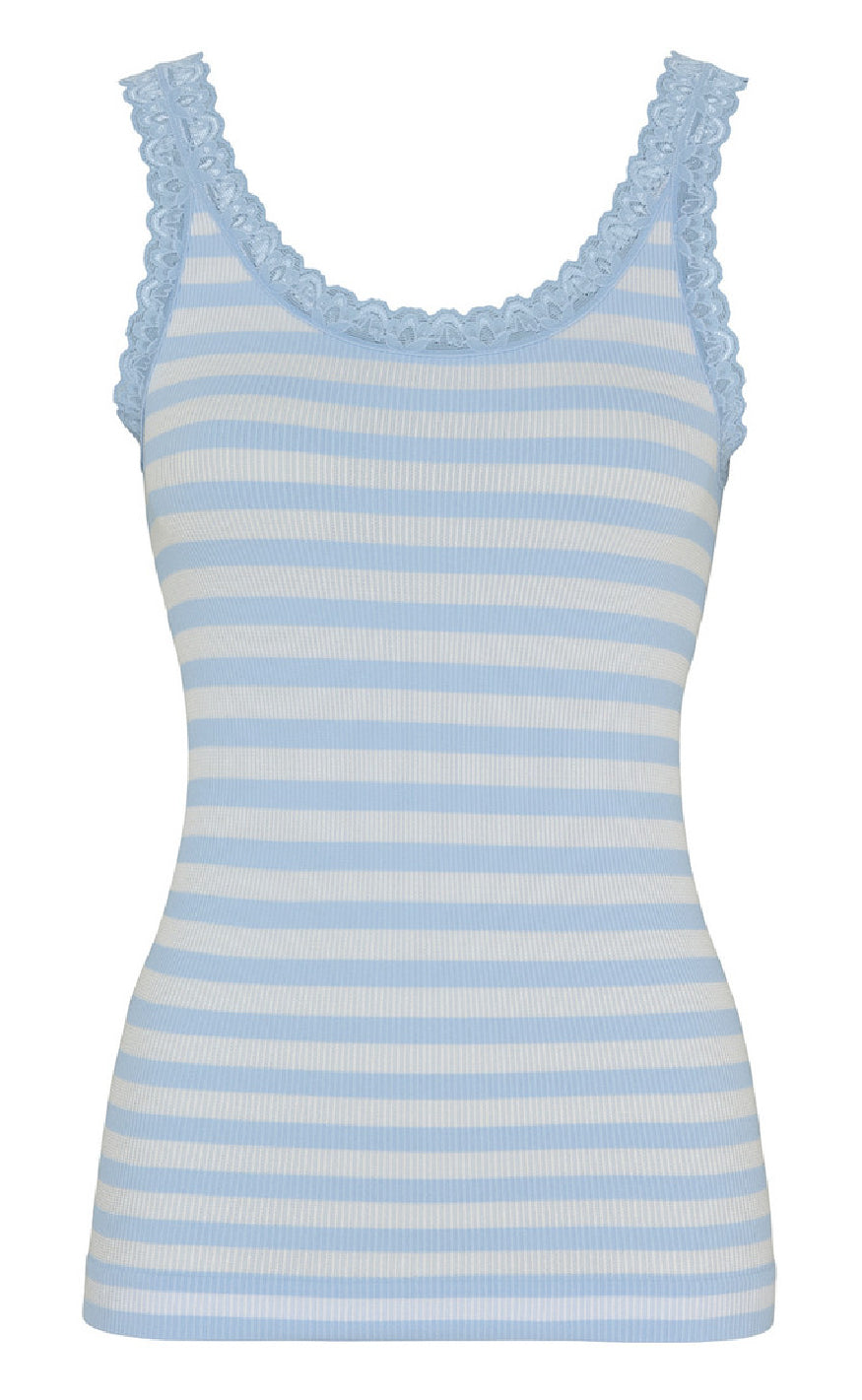 Tim Simonsen Top Isa Rib Azzurro Bianco