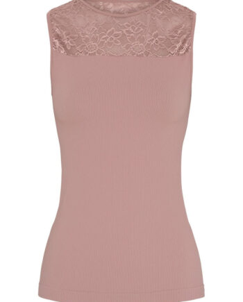 Tim   Simonsen Top Nancy Rib Rosa Antico