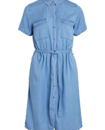 Vila Kjole Bista Medium Blue Denim