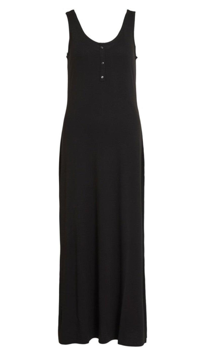 Vila Kjole Dell Maxi Black