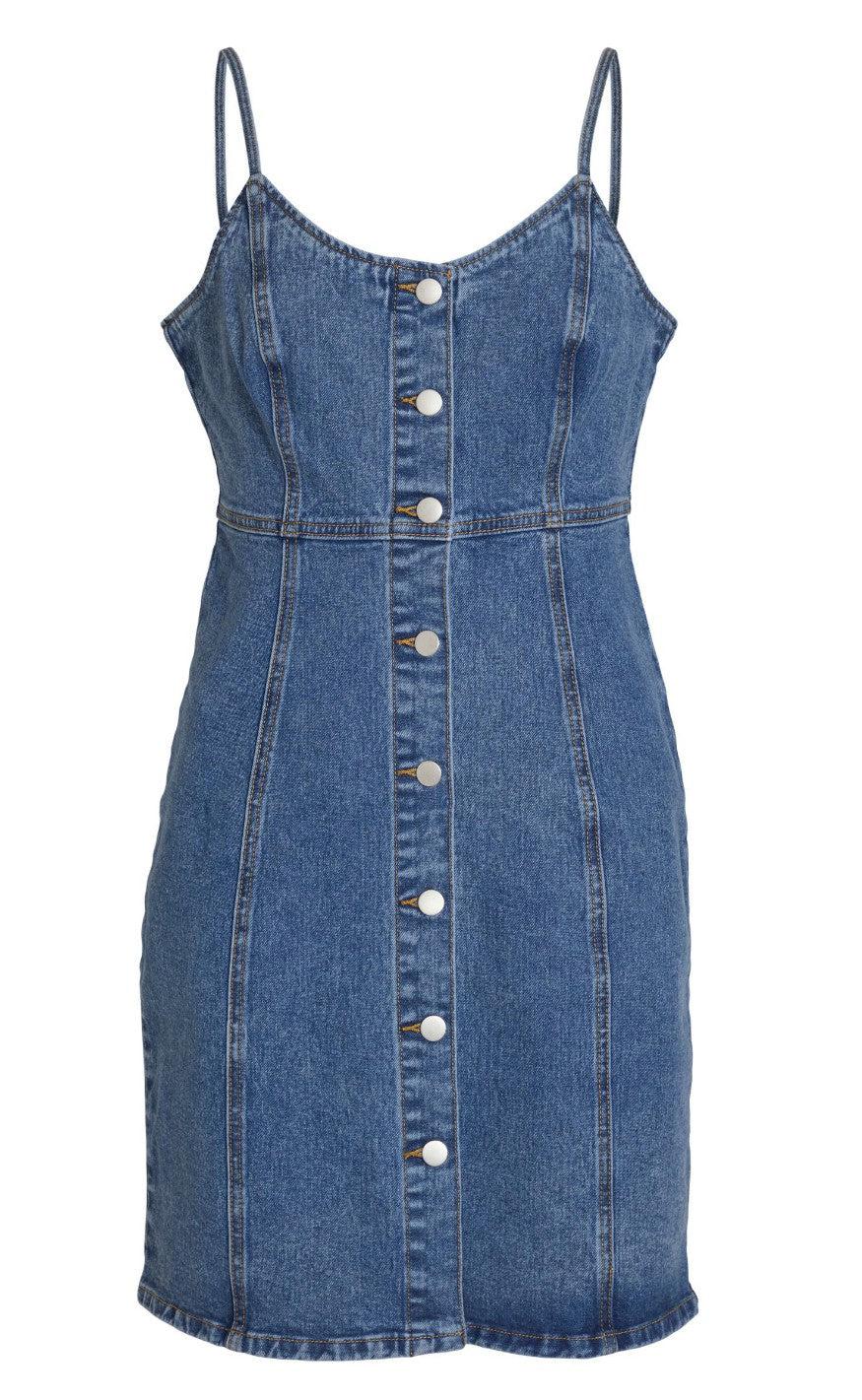 Vila Kjole Kuli Medium Blue Denim