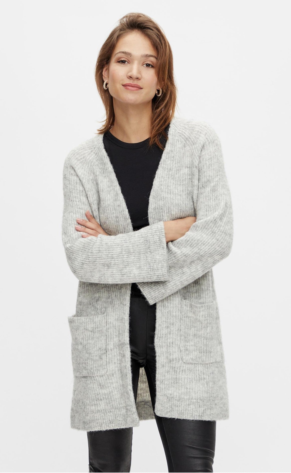 Yas Cardigan Alva Light Grey Melange