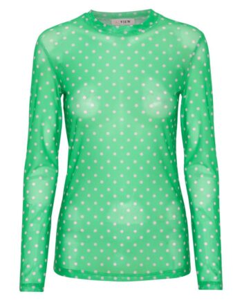 -view Bluse Silke Mesh Green