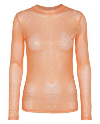 -view Bluse Silke Mesh Orange