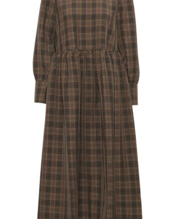 -view Kjole Ocean Long Brown Check