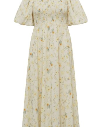 -view Kjole Tabita Sand Yellow