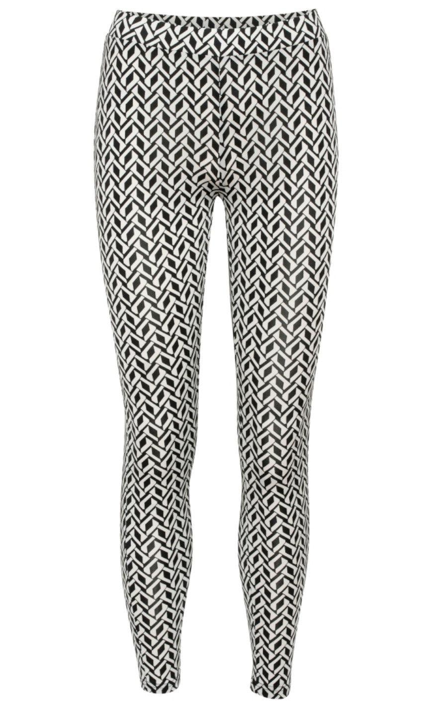 -view Leggings Scarlet Black White