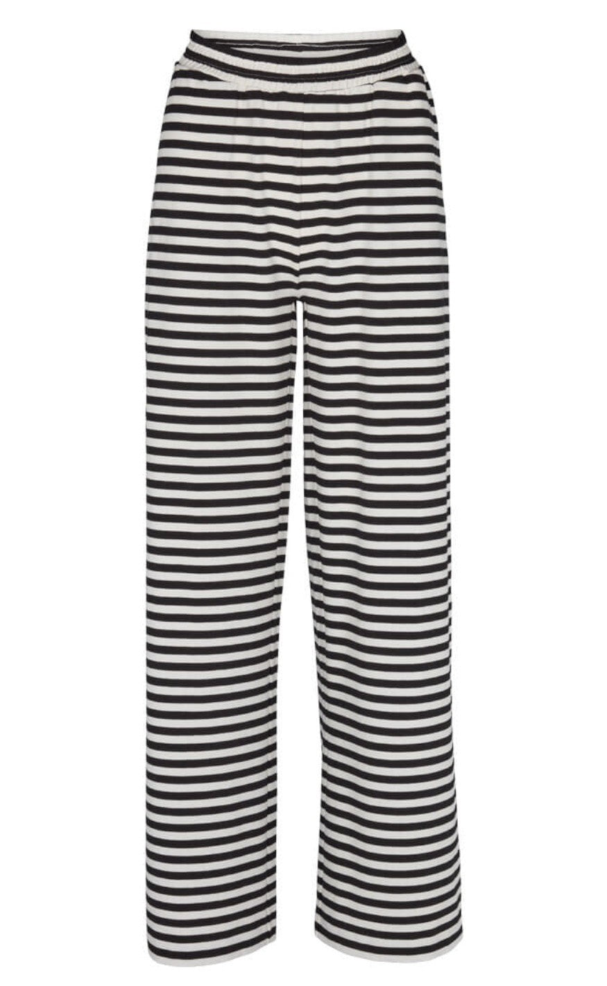 Basic Apparel Bukser Elba Black Off-white