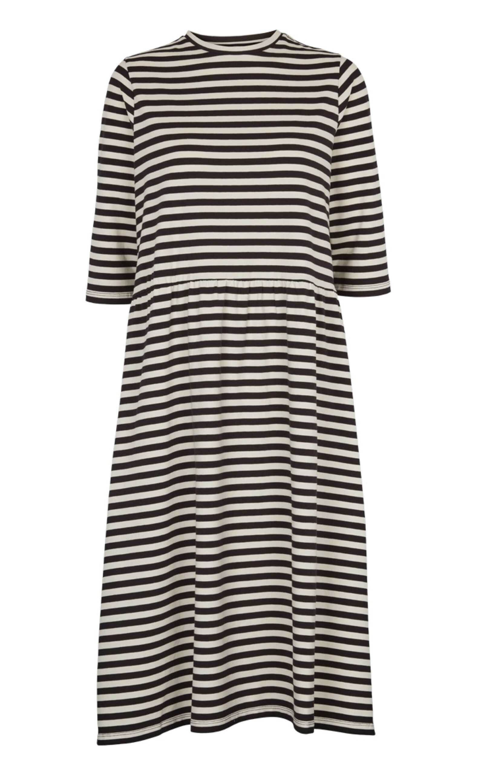 Basic Apparel Kjole Elba Black Off White