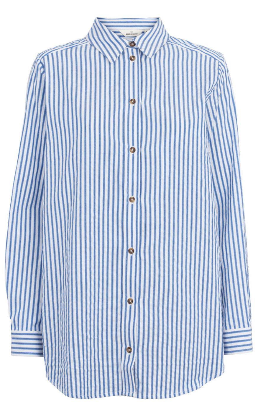 Basic Apparel Skjorte Anisse Limoges Bright White