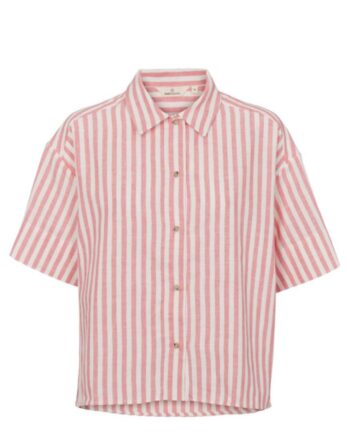 Basic Apparel Skjorte Vilde Flamingo Plume Whisper White