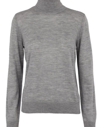 Basic Apparel Sweater Vera Roll Neck Light Grey Mel