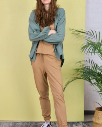 Black Colour Bluse Dune Puff Lt  Green