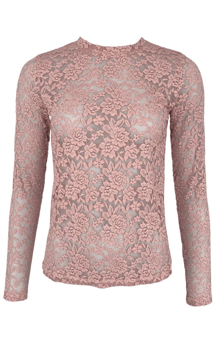 Black Colour Bluse Eloise Lace Rose