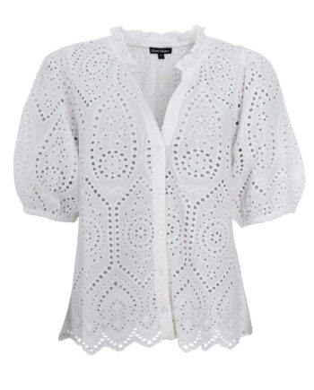 Black Colour Bluse Elva White