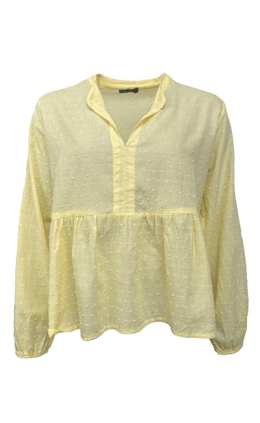 Black Colour Bluse Frigg Cotton Lt Yellow