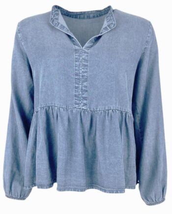 Black Colour Bluse Frigg Denim Denim Blue