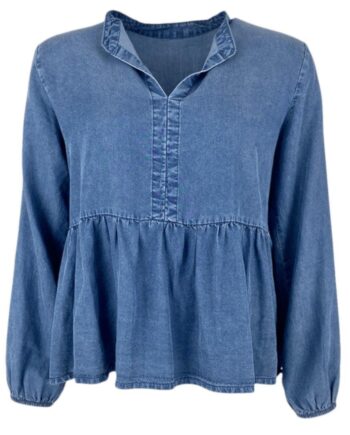 Black Colour Bluse Frigg Denim Denim Blue