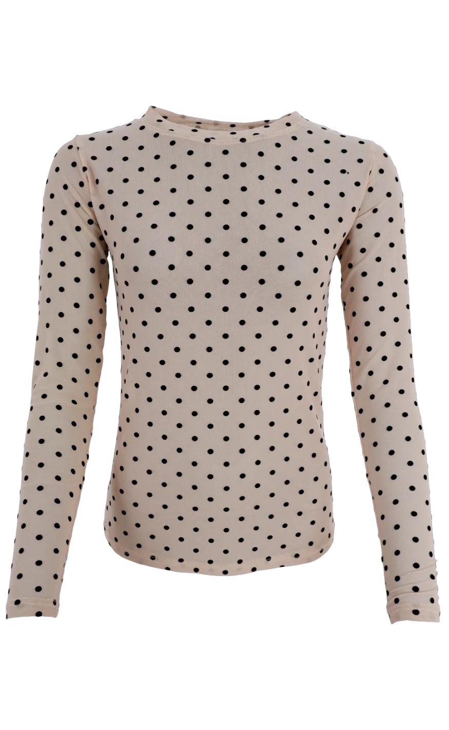 Black Colour Bluse Jennie Beige