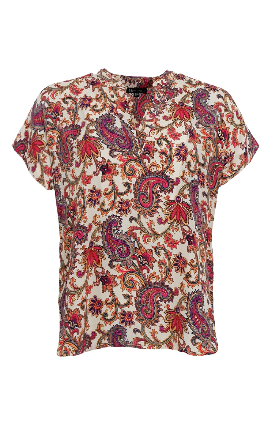 Black Colour Bluse Luna Andrea Vivid Rouge