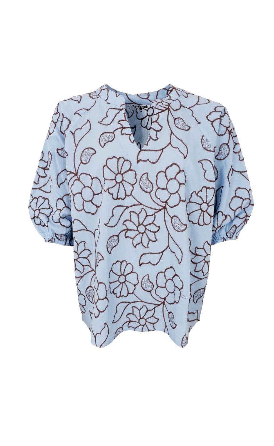 Black Colour Bluse Marriot Lt Blue
