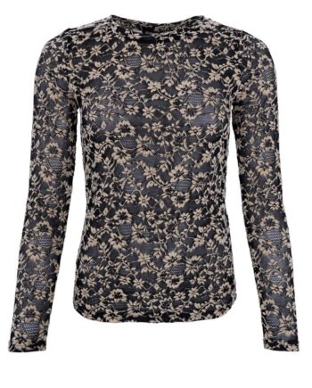 Black Colour Bluse Solene Black Beige