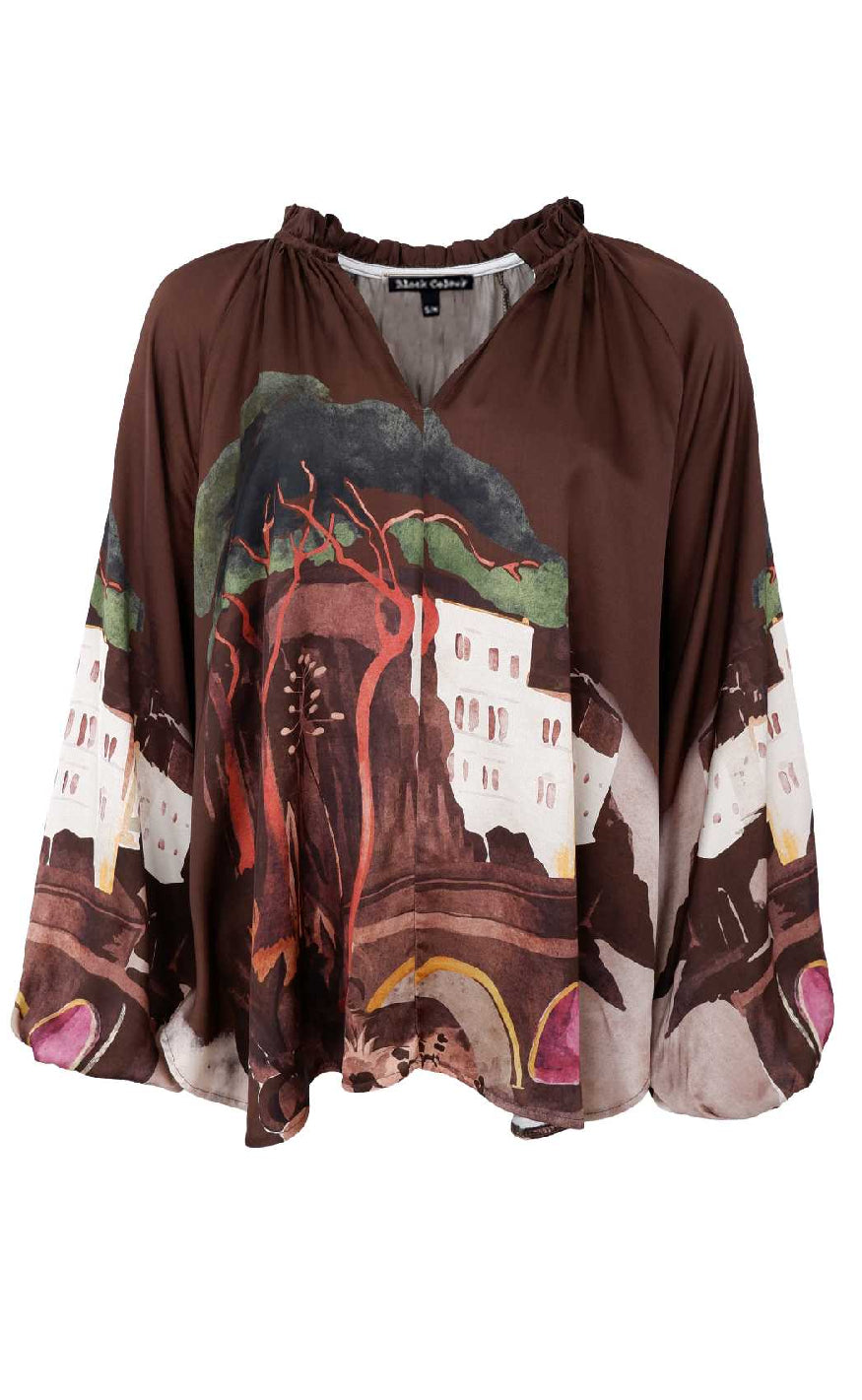 Black Colour Bluse Toscana Coffee