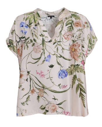 Black Colour Bluse Zennia Champagne Flower