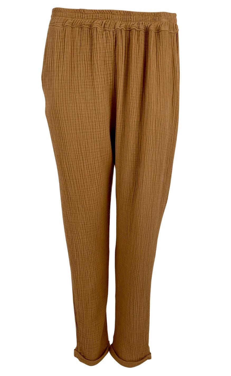 Black Colour Bukser Dune Camel