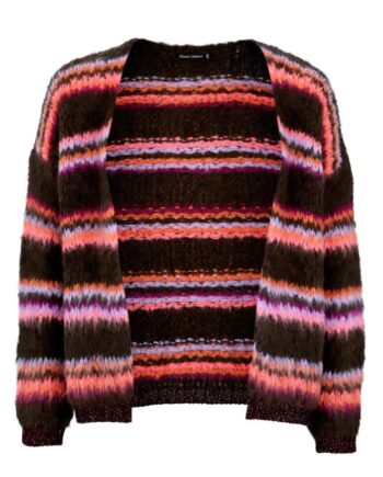 Black Colour Cardigan Cayenne Brown