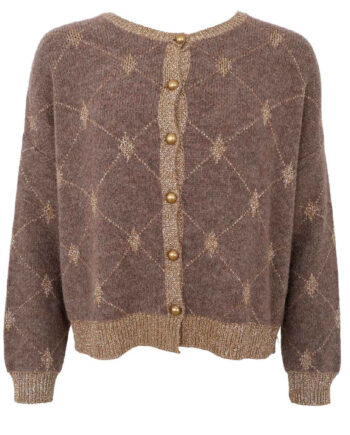 Black Colour Cardigan Elva Taupe