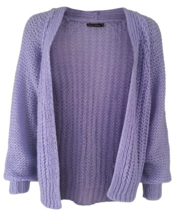 Black Colour Cardigan Felicity Short Purple