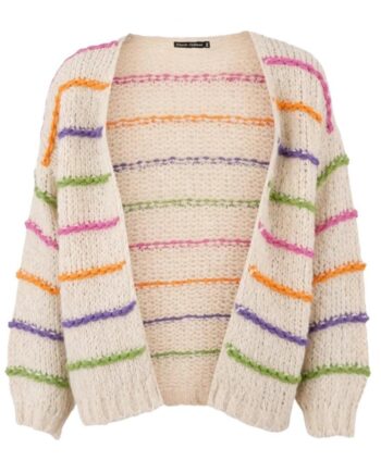 Black Colour Cardigan Violet Natural Colour