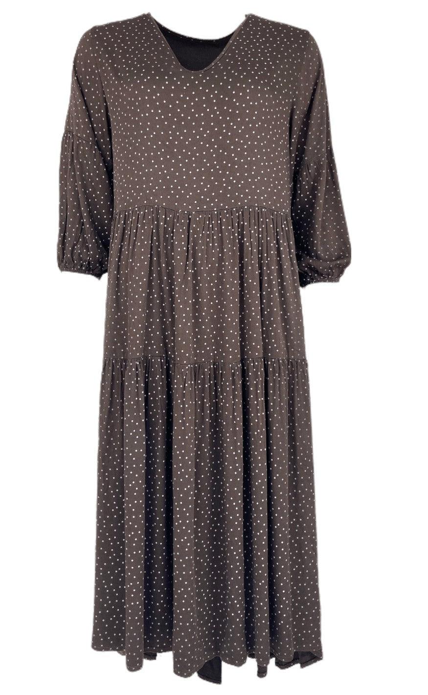 Black Colour Kjole Bianca Dot Coffee Dot
