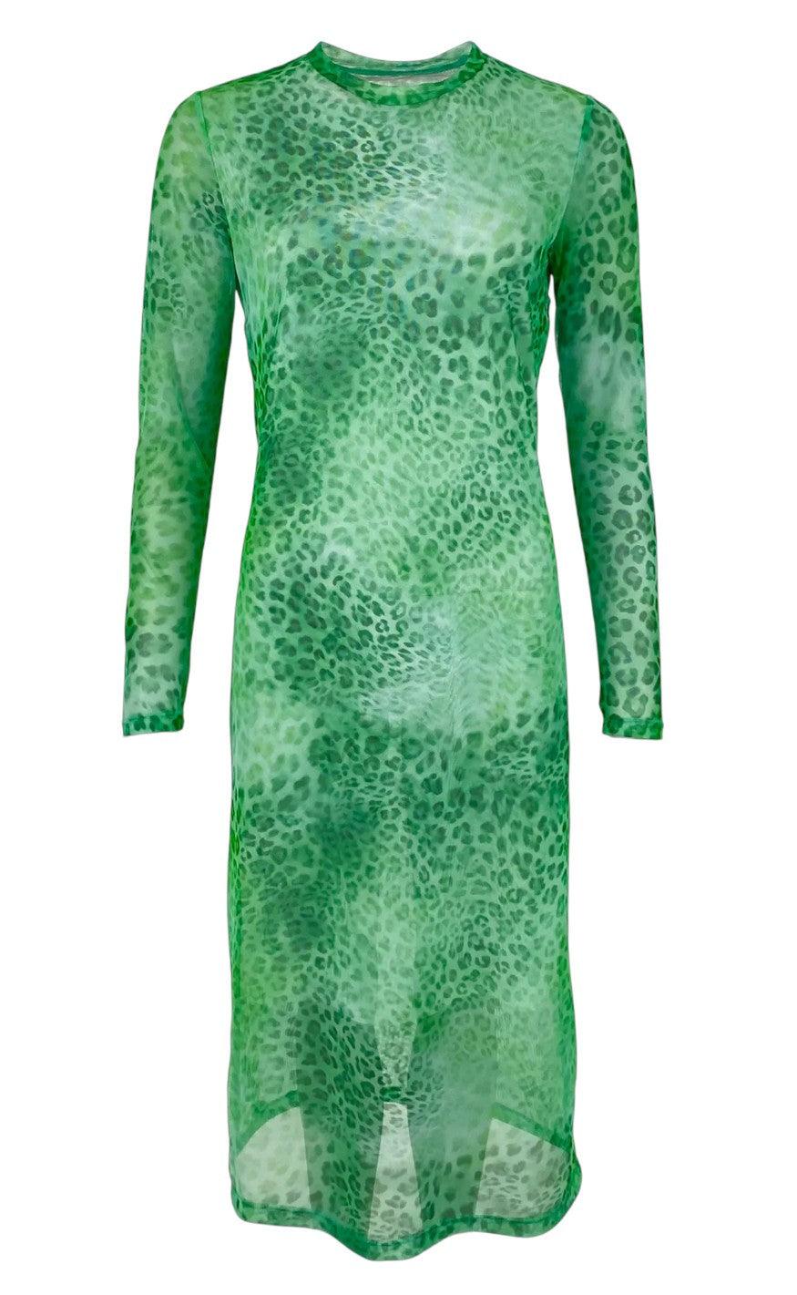 Black Colour Kjole Florence Mesh Green Leo