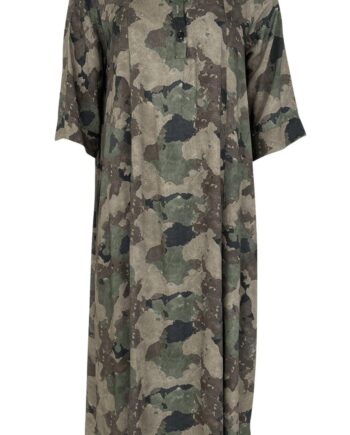 Black Colour Kjole Kenna Shirt Camouflage
