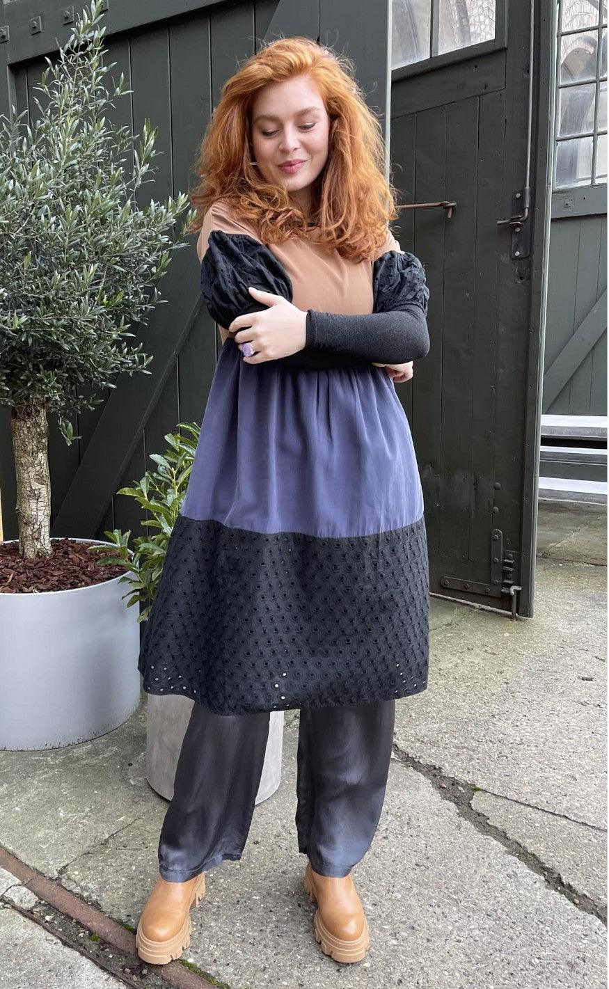Black Colour Kjole Kenza Lace Navy
