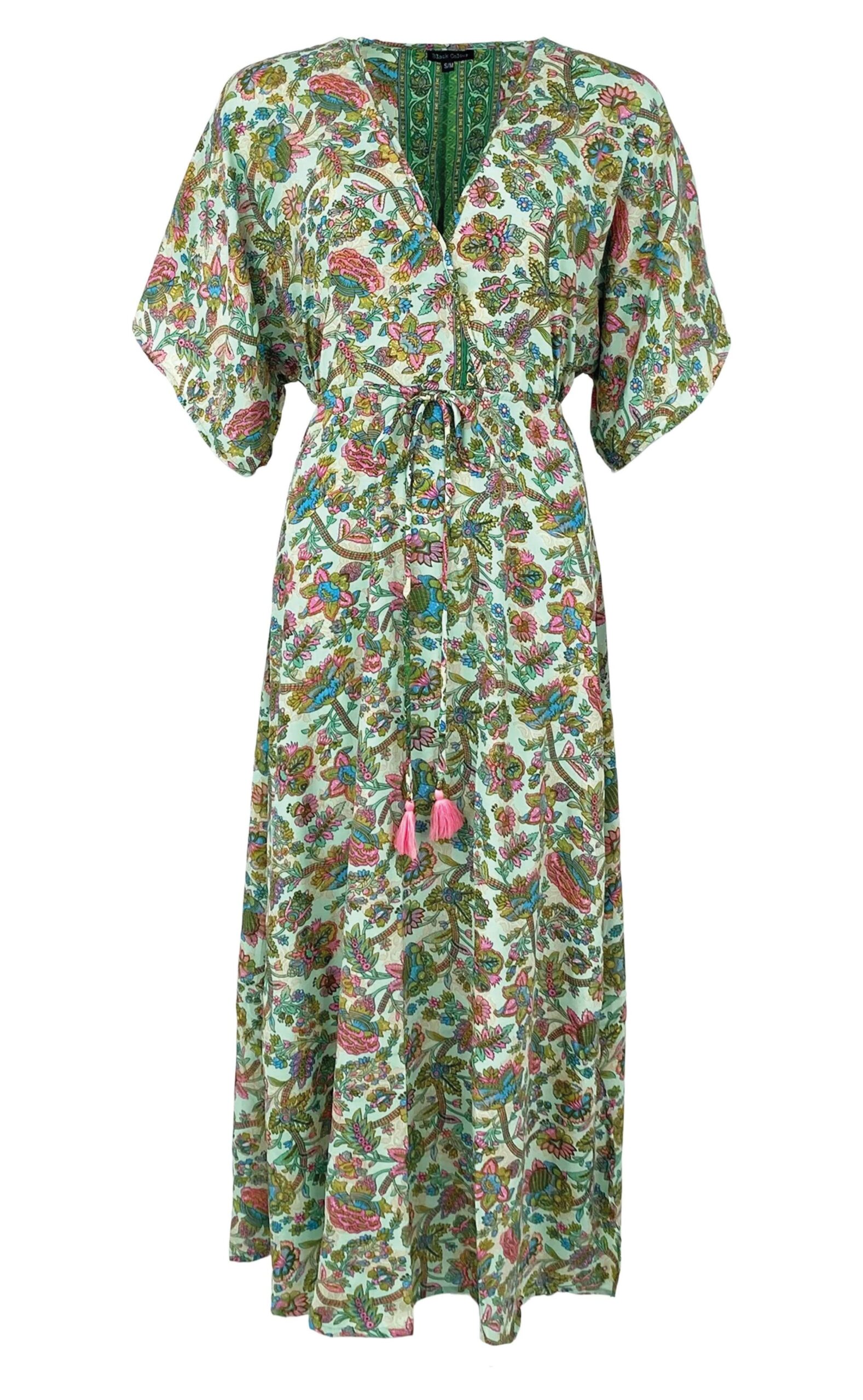 Black Colour Kjole Luna Long -neck Green Calypso