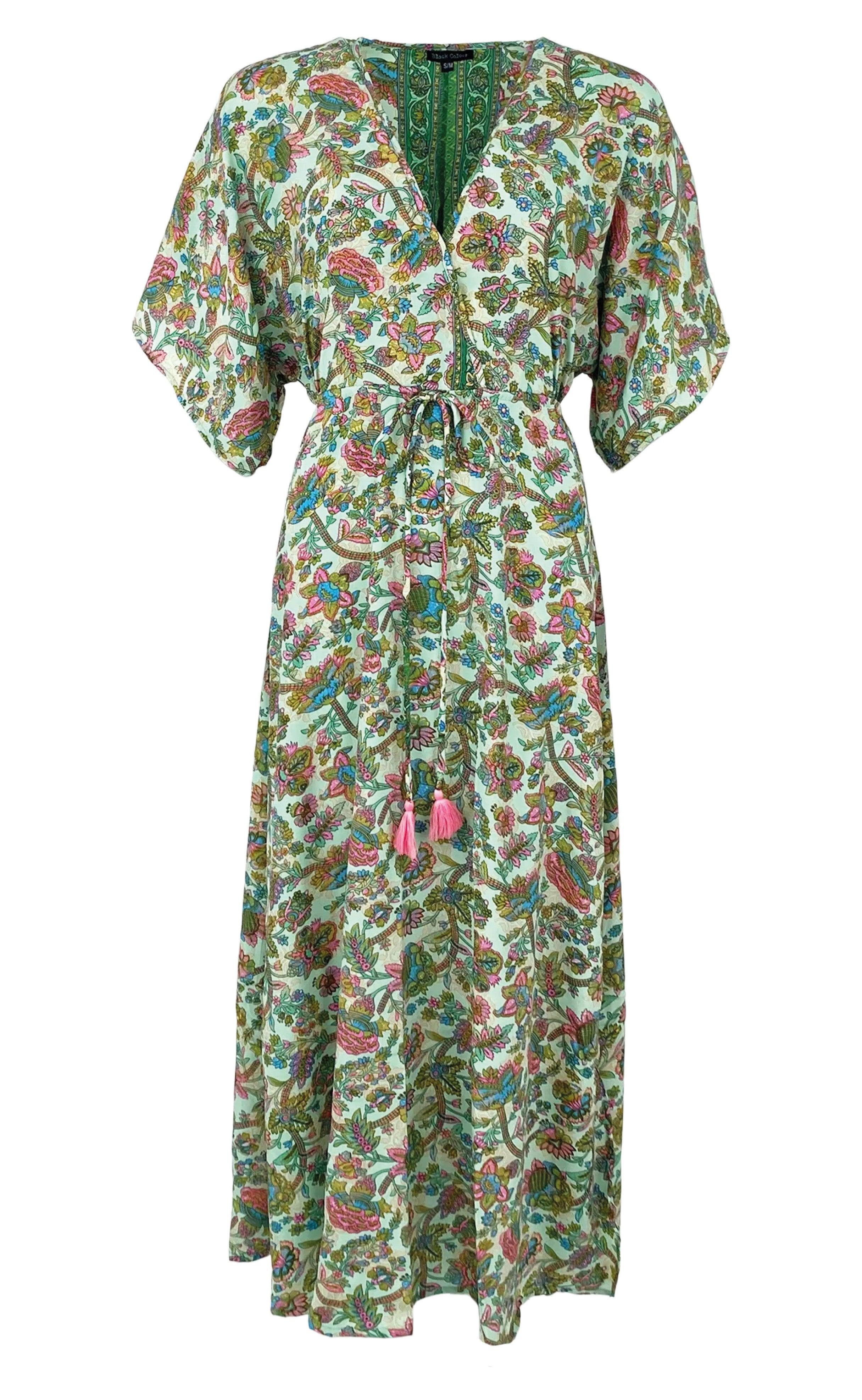 Black Colour Kjole Luna Long -neck Green Calypso