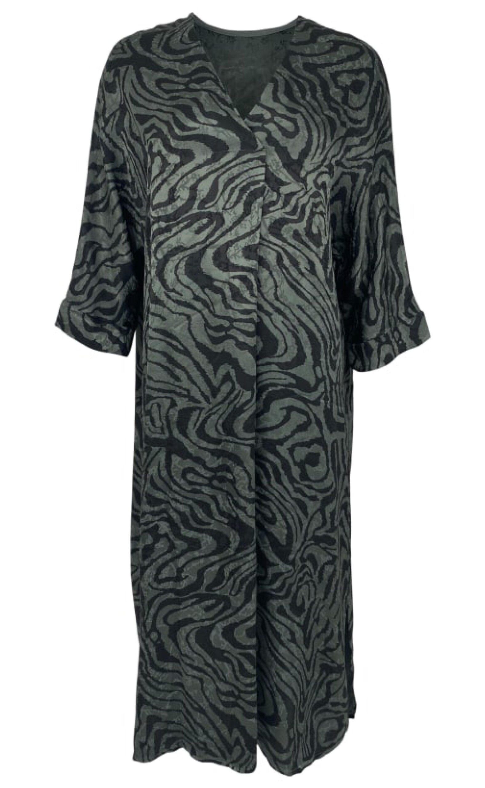 Black Colour Kjole Tally Satin Army