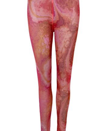 Black Colour Leggings Florence Mesh Pink Marble
