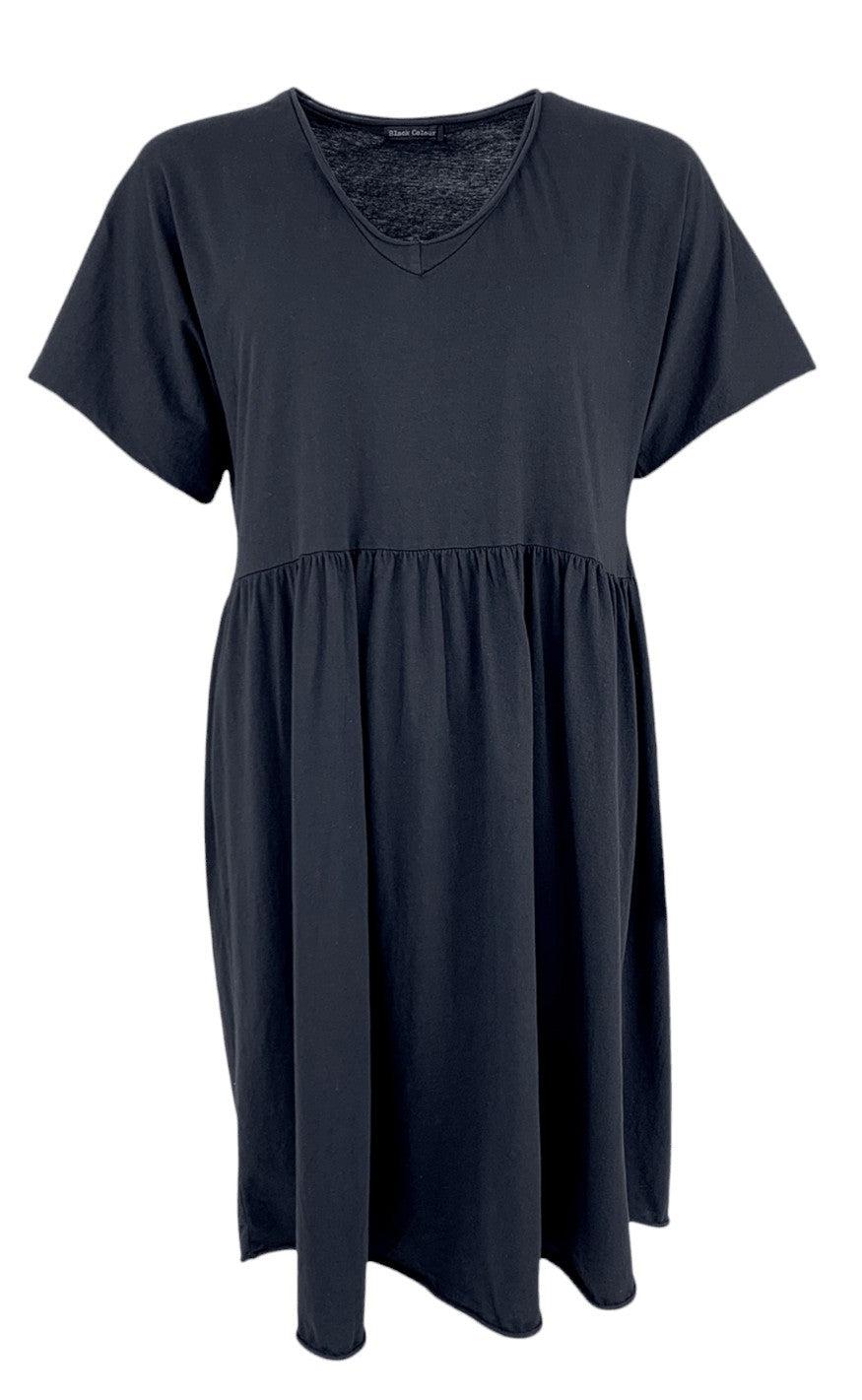 Black Colour Mimi  -shirt Kjole Black