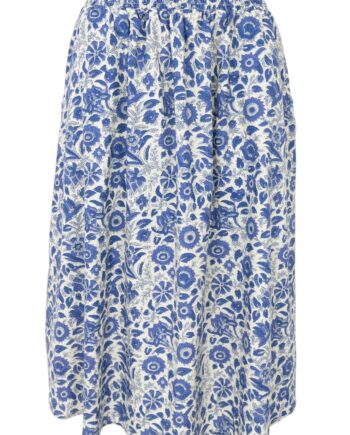Black Colour Nederdel Flora Royal Blue