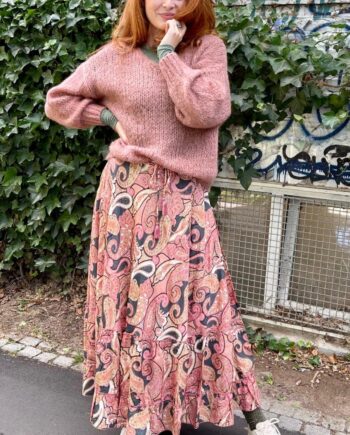 Black Colour Nederdel Luna Boho Terra Bloom