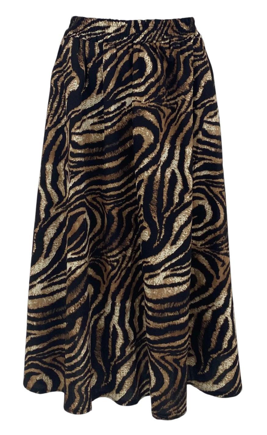 Black Colour Nederdel Polka Zebra Brown