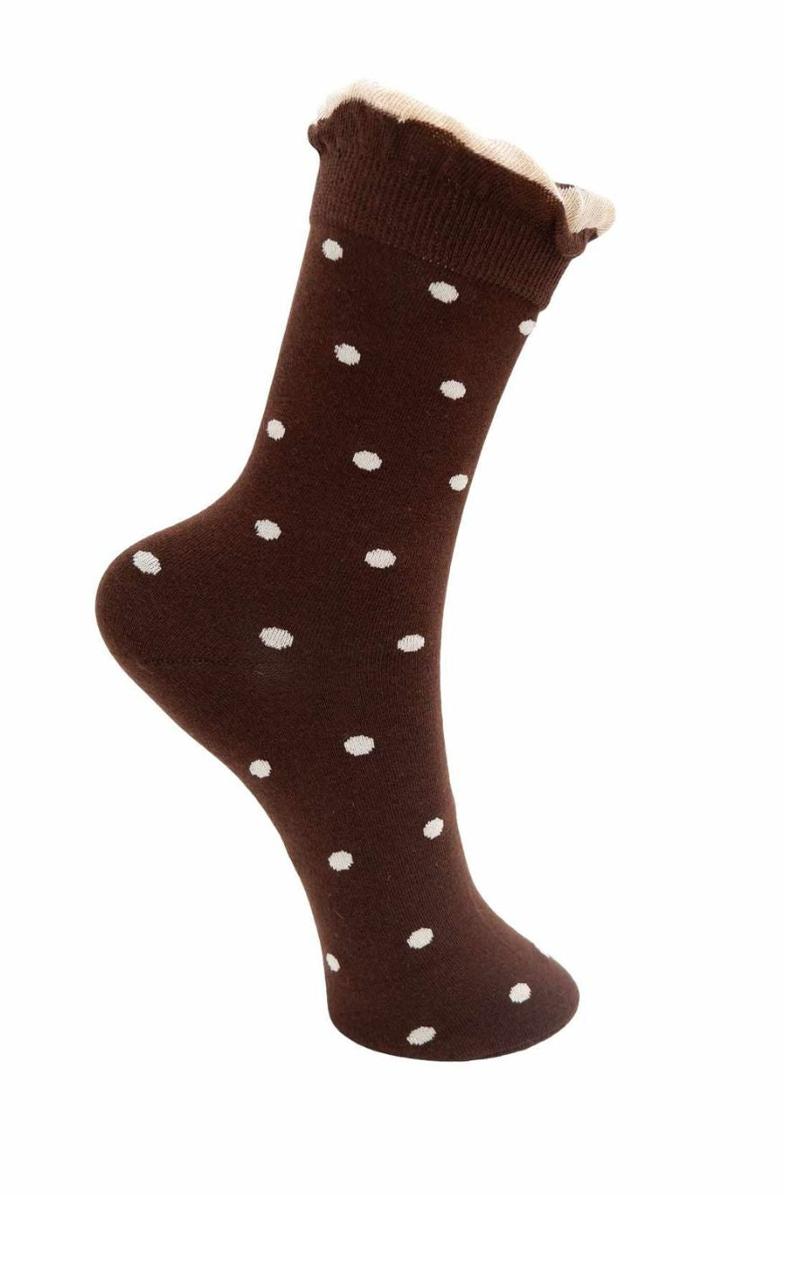 Black Colour Strømper Lumina Coffee    Dots