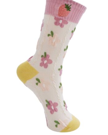Black Colour Strømper Mae Rose Yellow