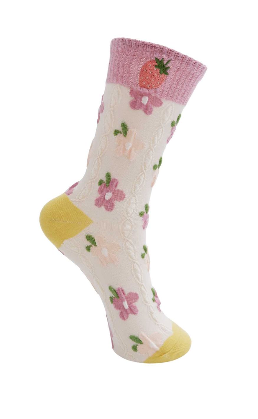 Black Colour Strømper Mae Rose Yellow