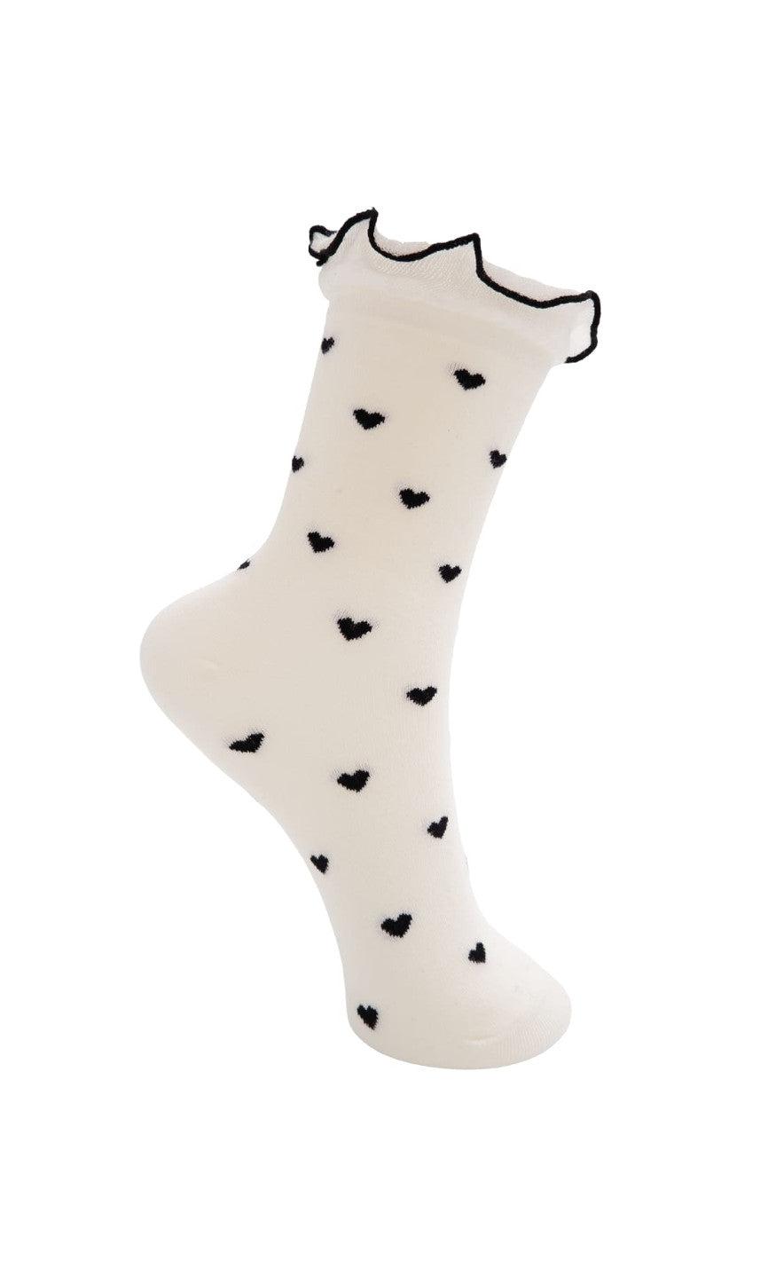 Black Colour Strømper Nerissa Off White
